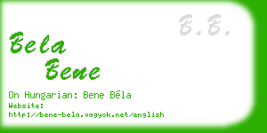 bela bene business card